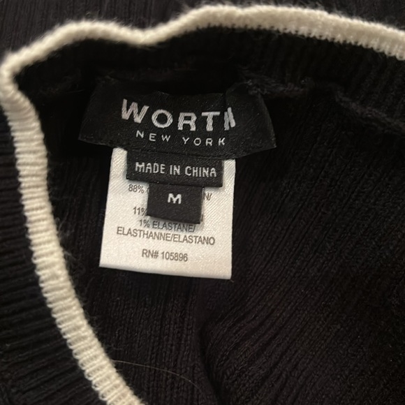 Worth black ribbed sweater with bell sleeves - Picture 5 of 7